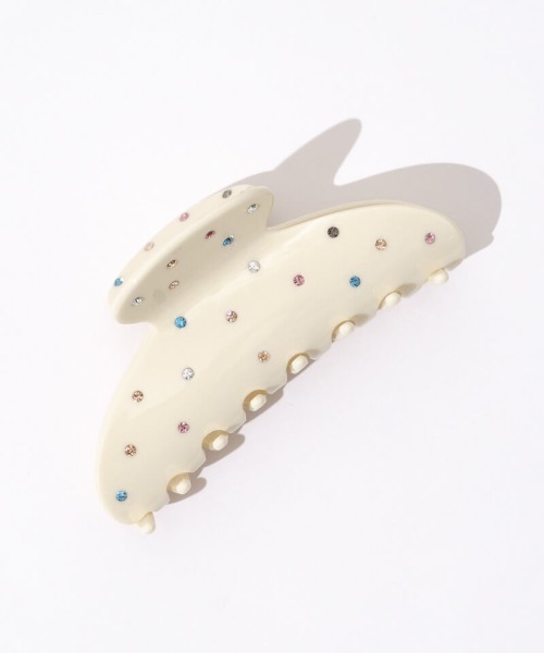 flower（フラワー）の「ビジュースタッズクリップ（バレッタ/ヘアクリップ・レディース・アイボリー/ブラック・FREE）」の10枚目の写真