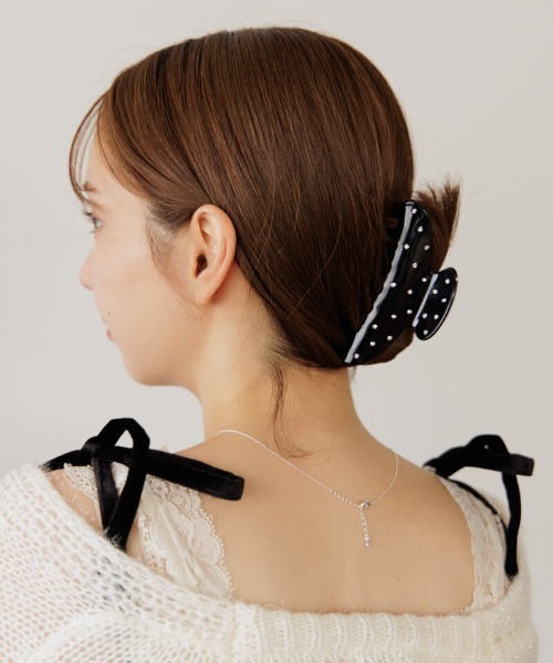 flower（フラワー）の「ビジュースタッズクリップ（バレッタ/ヘアクリップ・レディース・アイボリー/ブラック・FREE）」の17枚目の写真