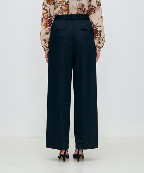 ポリエステルウールモクロディ センタープレスワイドパンツ