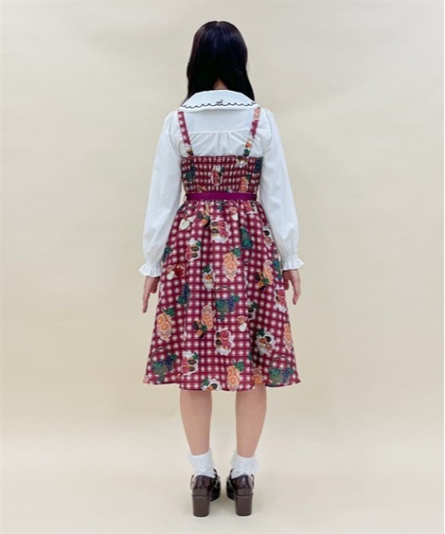 【セール】フリュイ・コンフィ柄ワンピース（ワンピース）｜axes femme POETIQUE（アクシーズファムポエティック）