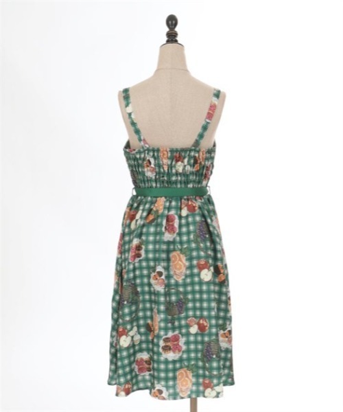 【セール】フリュイ・コンフィ柄ワンピース（ワンピース）｜axes femme POETIQUE（アクシーズファムポエティック）