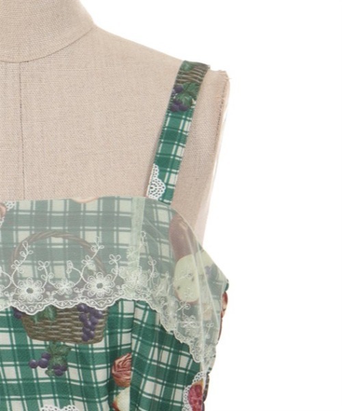 【セール】フリュイ・コンフィ柄ワンピース（ワンピース）｜axes femme POETIQUE（アクシーズファムポエティック）