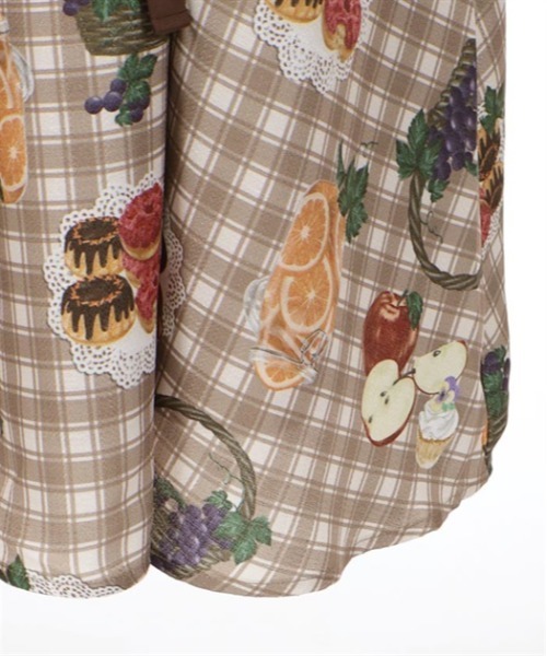 【セール】フリュイ・コンフィ柄ワンピース（ワンピース）｜axes femme POETIQUE（アクシーズファムポエティック）