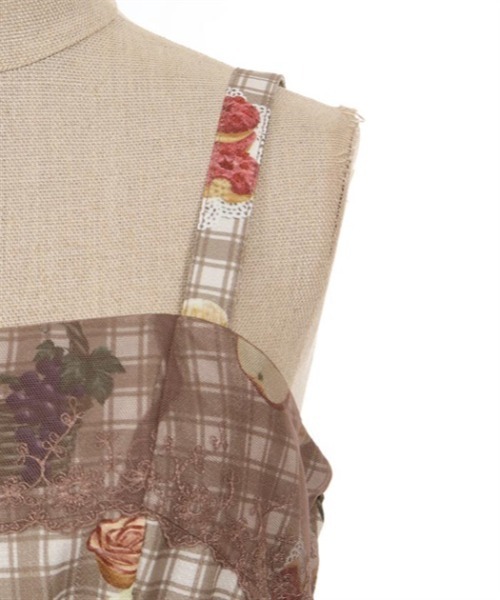 【セール】フリュイ・コンフィ柄ワンピース（ワンピース）｜axes femme POETIQUE（アクシーズファムポエティック）