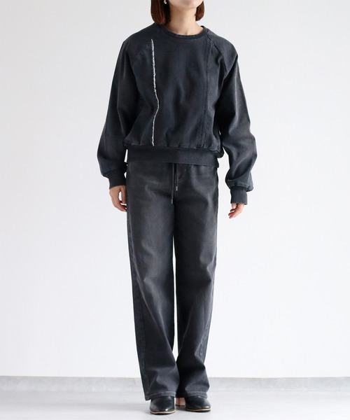 cepo（セポ）の「〈セットアップ可能〉リメイクデニムプルオーバースウェット（スウェット・レディース・ブルー系1/ブラック・M）」の22枚目の写真