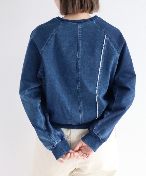 cepo（セポ）の「〈セットアップ可能〉リメイクデニムプルオーバースウェット（スウェット・レディース・ブルー系1/ブラック・M）」の5枚目の写真