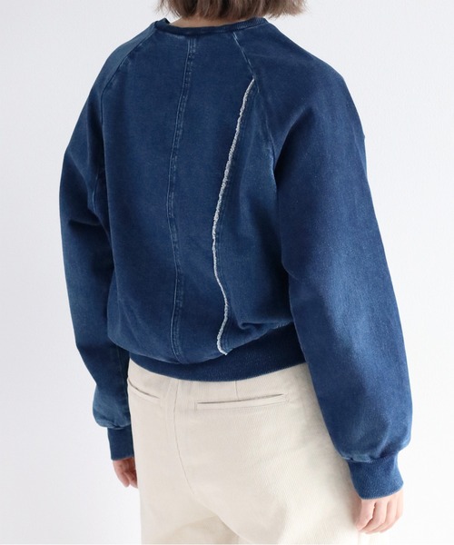 cepo（セポ）の「〈セットアップ可能〉リメイクデニムプルオーバースウェット（スウェット・レディース・ブルー系1/ブラック・M）」の6枚目の写真