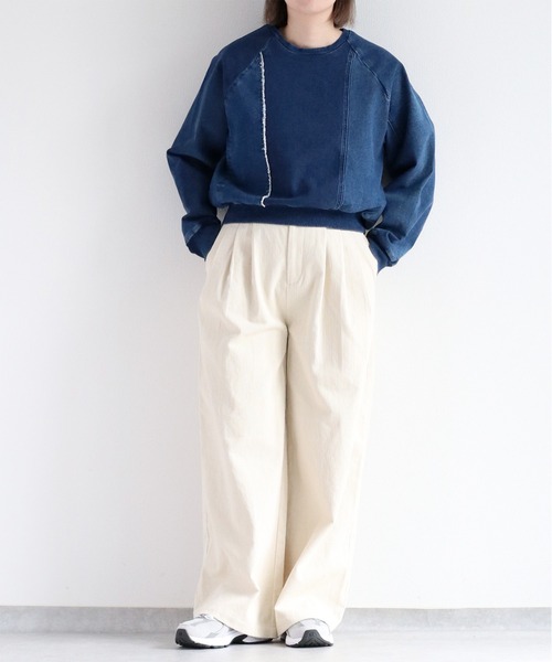 cepo（セポ）の「〈セットアップ可能〉リメイクデニムプルオーバースウェット（スウェット・レディース・ブルー系1/ブラック・M）」の8枚目の写真