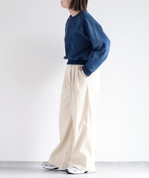 cepo（セポ）の「〈セットアップ可能〉リメイクデニムプルオーバースウェット（スウェット・レディース・ブルー系1/ブラック・M）」の10枚目の写真