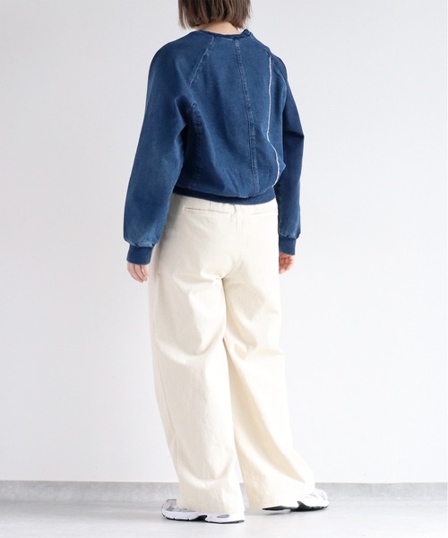 cepo（セポ）の「〈セットアップ可能〉リメイクデニムプルオーバースウェット（スウェット・レディース・ブルー系1/ブラック・M）」の11枚目の写真