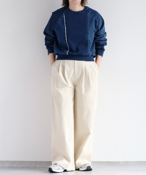 cepo（セポ）の「〈セットアップ可能〉リメイクデニムプルオーバースウェット（スウェット・レディース・ブルー系1/ブラック・M）」の13枚目の写真