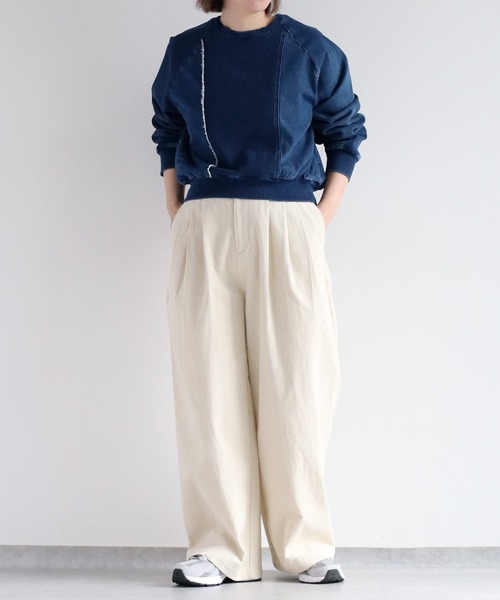 cepo（セポ）の「〈セットアップ可能〉リメイクデニムプルオーバースウェット（スウェット・レディース・ブルー系1/ブラック・M）」の14枚目の写真