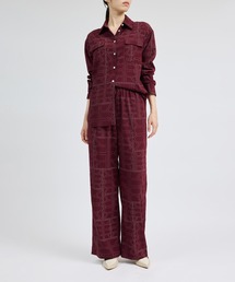 R柄プリントイージーパンツ