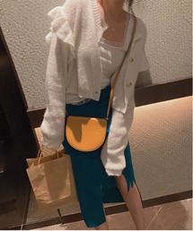 フリルニットカーディガン