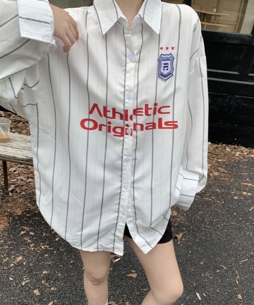 Vipoa(ヴィポア)の「スポーティーストライプシャツ(シャツ/ブラウス・レディース・ホワイト・FREE)」の13枚目の写真