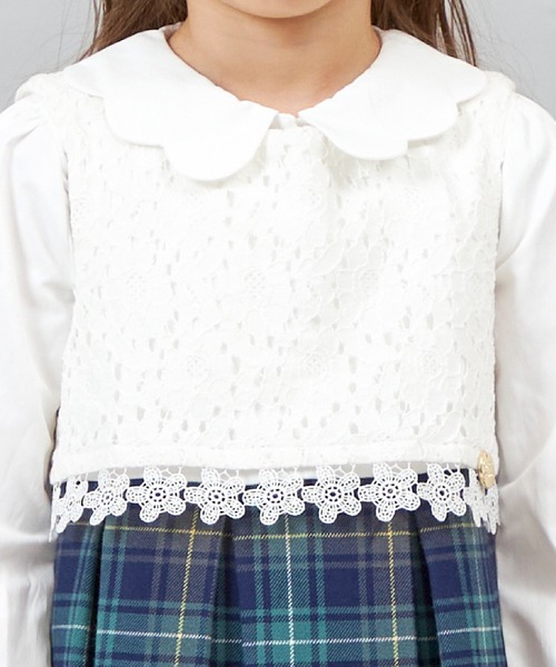 スカラップ襟ブラウス(110～130)（シャツ/ブラウス）｜KP（ケーピー