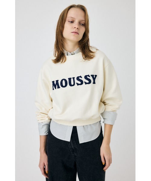 セール】PATCH VELOUR MOUSSY プルオーバー（スウェット