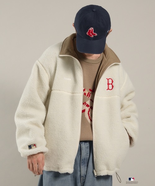 Perushu(ペルーシュ)の「Perushu × MLB コラボジャガードニット(ニット/セーター・メンズ・ネイビー/ベージュ/チャコールグレー・MEDIUM/LARGE)」の4枚目の写真