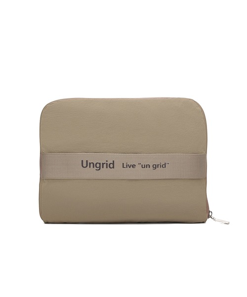 Ungrid（アングリッド）の「【Ungrid/アングリッド】撥水軽量ソフトナイロン ロゴテープ折り畳みラージ　トラベルボストンバッグ(33L）（スーツケース/キャリーバッグ・レディース・ブラック×ホワイト/オレンジ/ミント/カーキ/グレイッシュベージュ/アイボリー/ブラック/グレー×ホワイト・FREE）」の18枚目の写真