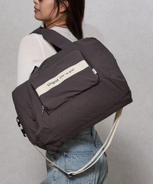 Ungrid（アングリッド）の「【Ungrid/アングリッド】撥水軽量ソフトナイロン ロゴテープ折り畳みラージ　トラベルボストンバッグ(33L）（スーツケース/キャリーバッグ）」