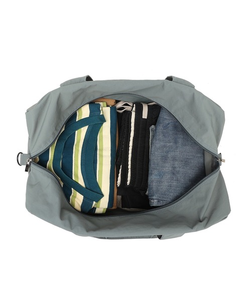 Ungrid（アングリッド）の「【Ungrid/アングリッド】撥水軽量ソフトナイロン ロゴテープ折り畳みラージ　トラベルボストンバッグ(33L）（スーツケース/キャリーバッグ・レディース・ブラック×ホワイト/オレンジ/ミント/カーキ/グレイッシュベージュ/アイボリー/ブラック/グレー×ホワイト・FREE）」の9枚目の写真