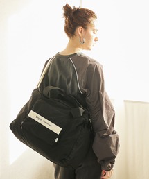 Ungrid（アングリッド）の「【Ungrid/アングリッド】撥水軽量ソフトナイロン ロゴテープ折り畳みラージ　トラベルボストンバッグ(33L）（スーツケース/キャリーバッグ）」