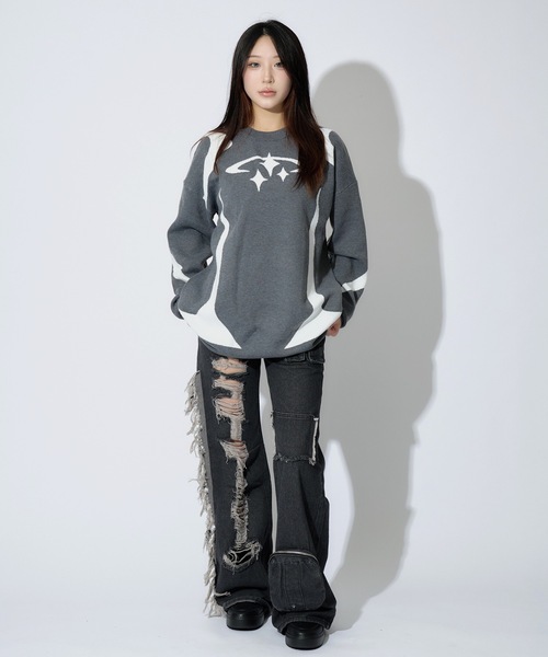 y2k Star Motif Knit / スターモチーフニット（ニット/セーター