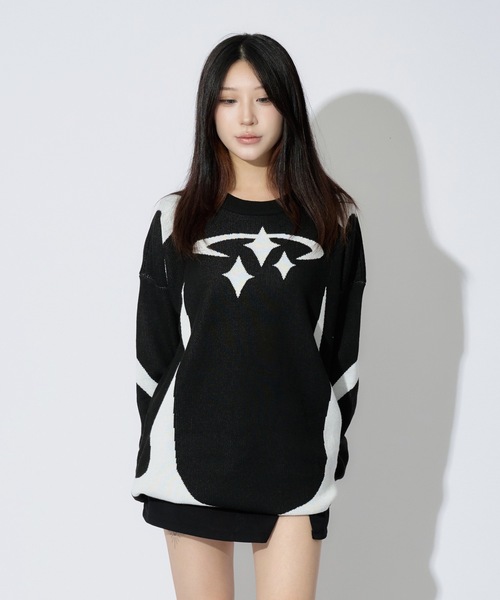 セール】y2k Star Motif Knit / スターモチーフニット（ニット