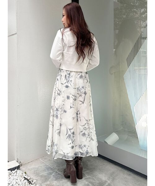 MERCURYDUO（マーキュリーデュオ）の「ビジューボタンニットカーディガン（カーディガン/ボレロ・レディース・オフホワイト/ライトブルー/ブラック/ピンク・FREE）」の7枚目の写真