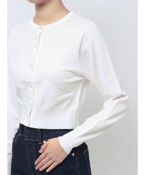 MERCURYDUO（マーキュリーデュオ）の「ビジューボタンニットカーディガン（カーディガン/ボレロ・レディース・オフホワイト/ライトブルー/ブラック/ピンク・FREE）」の18枚目の写真