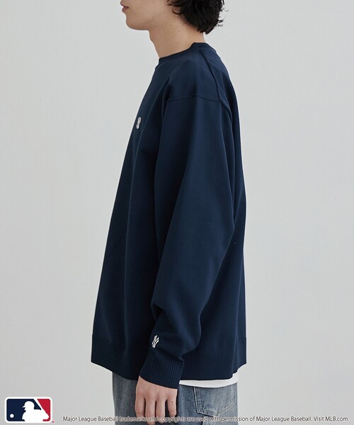 セール】MLB別注 エンブレム付きクルーネックニット（ニット/セーター