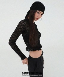 カーディガン 「Uglyshadow」US BOLERO SLIT TOP レディース UGLY SHADOW｜アグリーシャドウ（レディース）のカーディガン