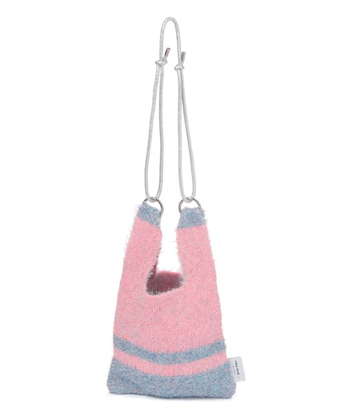 niko and...（ニコアンド）の「オリジナル2WAYニットバッグ（ショルダーバッグ・レディース・キャメル/ブラック/グリーン・0）」の2枚目の写真