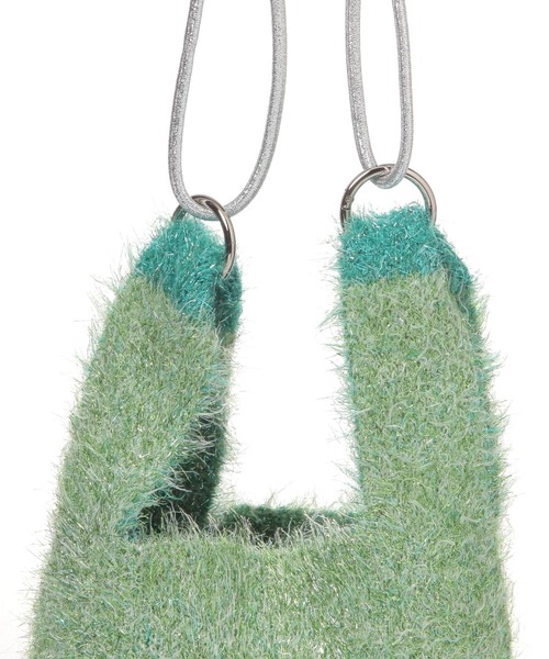 niko and...（ニコアンド）の「オリジナル2WAYニットバッグ（ショルダーバッグ・レディース・キャメル/ブラック/グリーン・0）」の19枚目の写真