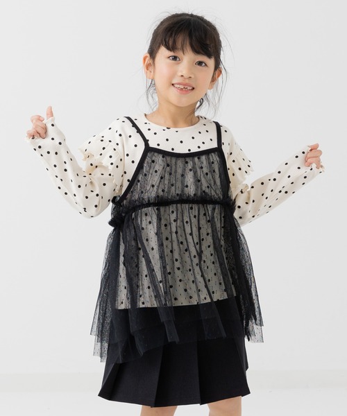 chil2（チルツー）の「チュールビスチェ（キャミソール・キッズ・D/C/B/A・110cm/100cm/120cm/130cm/140cm/150cm）」の4枚目の写真