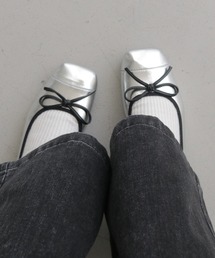 HER CLOSET（ハークローゼット）の「 【HER CLOSET】スクエアトゥソフトバレーパンプス SQUARE TOE SOFT BALLET PUMPS（パンプス）」