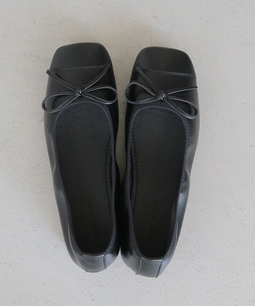 HER CLOSET（ハークローゼット）の「 【HER CLOSET】スクエアトゥソフトバレーパンプス SQUARE TOE SOFT BALLET PUMPS（パンプス・レディース・ブラック/シルバー・24/23/22/23.5）」の8枚目の写真