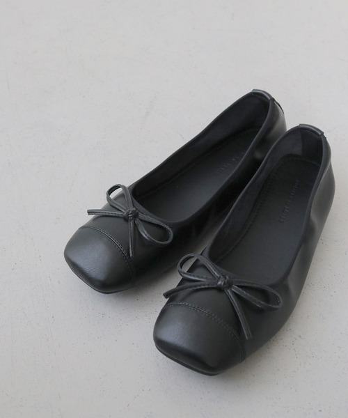HER CLOSET（ハークローゼット）の「 【HER CLOSET】スクエアトゥソフトバレーパンプス SQUARE TOE SOFT BALLET PUMPS（パンプス・レディース・ブラック/シルバー・24/23/22/23.5）」の17枚目の写真