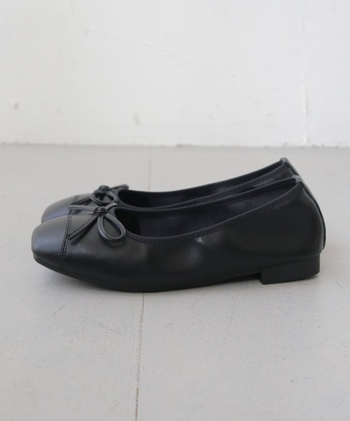 HER CLOSET（ハークローゼット）の「 【HER CLOSET】スクエアトゥソフトバレーパンプス SQUARE TOE SOFT BALLET PUMPS（パンプス・レディース・ブラック/シルバー・24/23/22/23.5）」の18枚目の写真