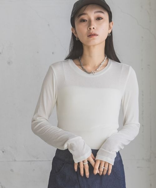 y.t　出品 JEANASIS（ジーナシス）の「モダールウールセミシアーLS TEE/282689（T