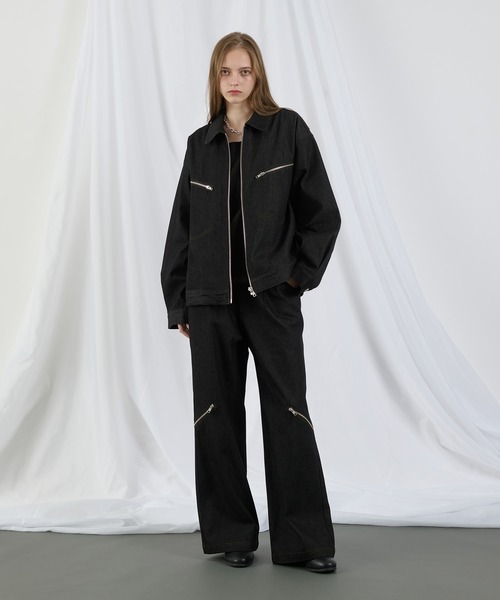 SELLE GLANT(セレグランテ)の「RIGID DENIM ZIPUP JAKET/リジットデニムジップアップジャケット(デニムジャケット・メンズ・ブラック/ダークインディゴブルー・LARGE/MEDIUM/SMALL)」の15枚目の写真