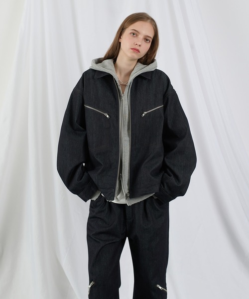 セール】RIGID DENIM ZIPUP JAKET/リジットデニムジップアップ