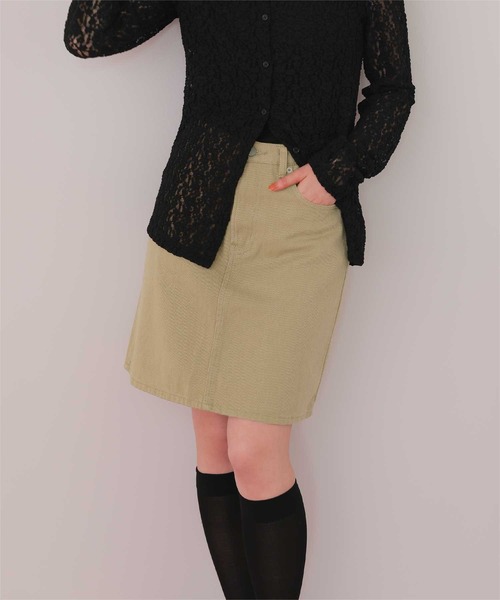 titivate(ティティベイト)の「デニムミニスカート(デニムスカート・レディース・ブラック/インディゴブルー/ブラウン/ライトベージュ・S/M/L)」の15枚目の写真