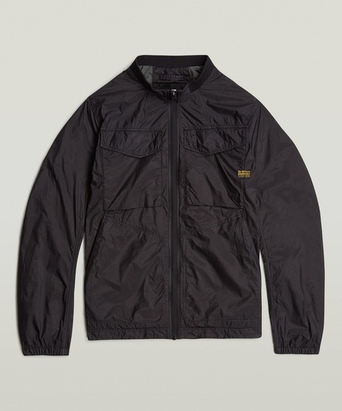 G-STAR(ジースター)の「ROVIC OVERSHIRT/ミリタリーディテールナイロンジップアップジャケット(ナイロンジャケット・メンズ・ダークブラック・MEDIUM/SMALL/LARGE/X-SMALL/X-LARGE)」の6枚目の写真