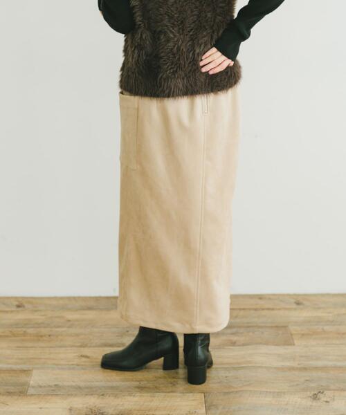 ITEMS URBANRESEARCH(アイテムズ アーバンリサーチ)の「フェイクスエードタイトスカート(スカート・レディース・モカ/スミクロ/カーキ/アイボリー・FREE)」の20枚目の写真