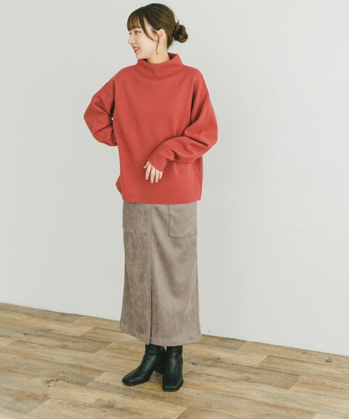 ITEMS URBANRESEARCH(アイテムズ アーバンリサーチ)の「フェイクスエードタイトスカート(スカート・レディース・モカ/スミクロ/カーキ/アイボリー・FREE)」の14枚目の写真