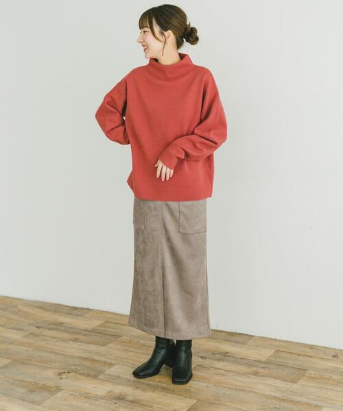 ITEMS URBANRESEARCH(アイテムズ アーバンリサーチ)の「フェイクスエードタイトスカート(スカート・レディース・モカ/スミクロ/カーキ/アイボリー・FREE)」の15枚目の写真