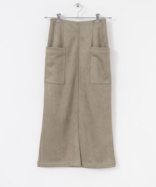 ITEMS URBANRESEARCH(アイテムズ アーバンリサーチ)の「フェイクスエードタイトスカート(スカート・レディース・モカ/スミクロ/カーキ/アイボリー・FREE)」の16枚目の写真