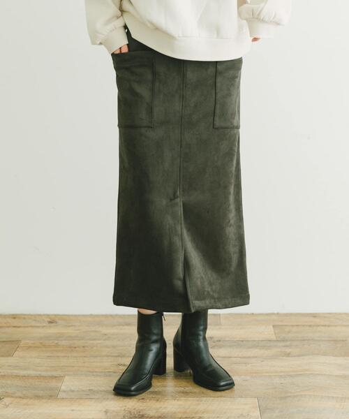 ITEMS URBANRESEARCH(アイテムズ アーバンリサーチ)の「フェイクスエードタイトスカート(スカート・レディース・モカ/スミクロ/カーキ/アイボリー・FREE)」の14枚目の写真