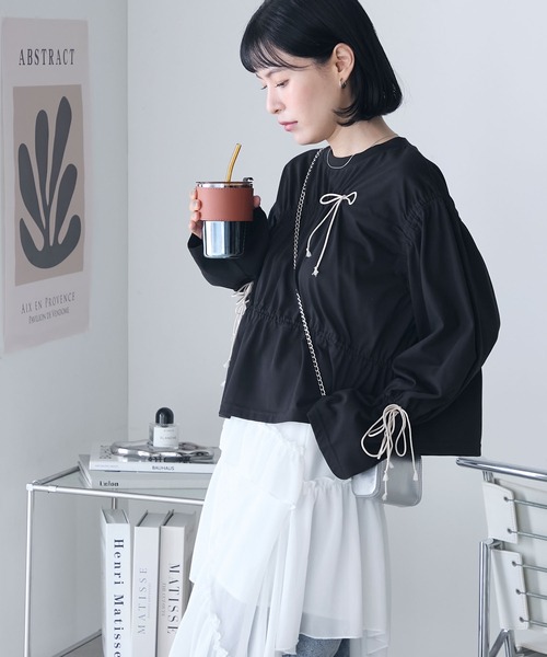 Shirring Many Ribbons Topsシャーリングメニーリボン Shirring Many Ribbons Topsシャーリングメニーリボン